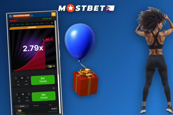 Mostbet Aviator app on smartphone with NPR stake and rising multiplier display
